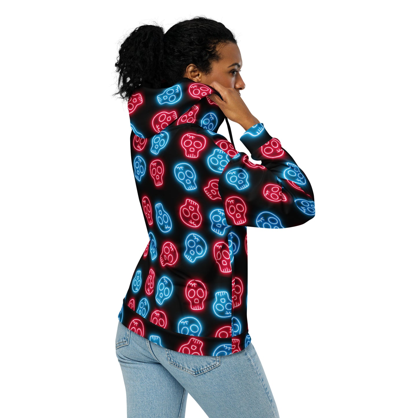 Neon Skull Premium Zip Hoodie