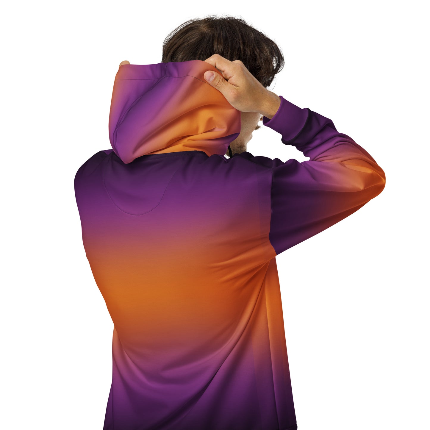 (Halloween) Purple Orange Ombre - Premium Zip Hoodie
