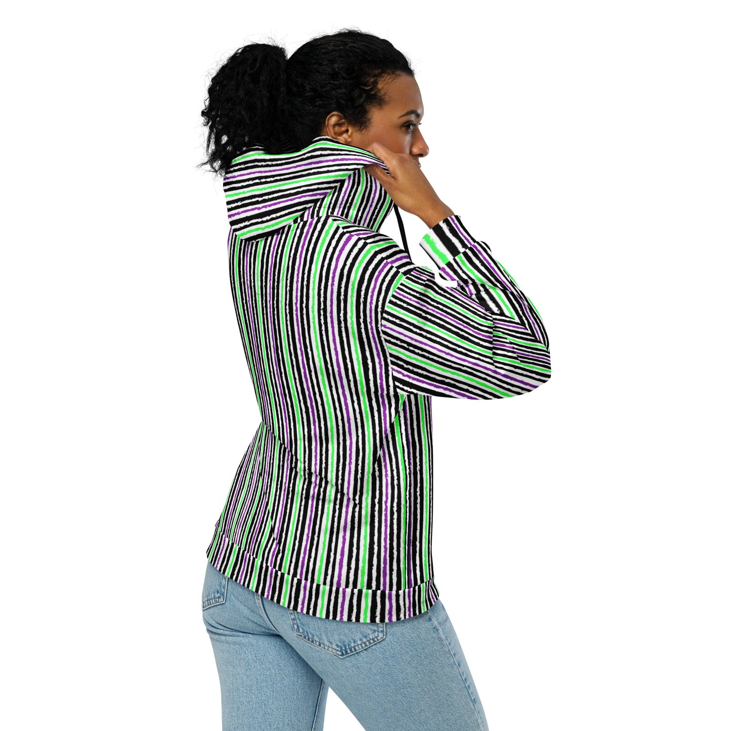 (Halloween) Stripes - Premium Zip Hoodie