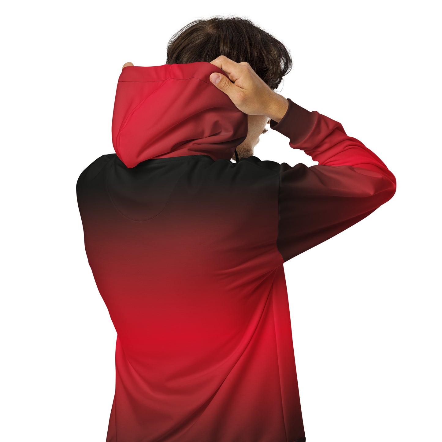 Black Red Ombre - Premium Zip Hoodie