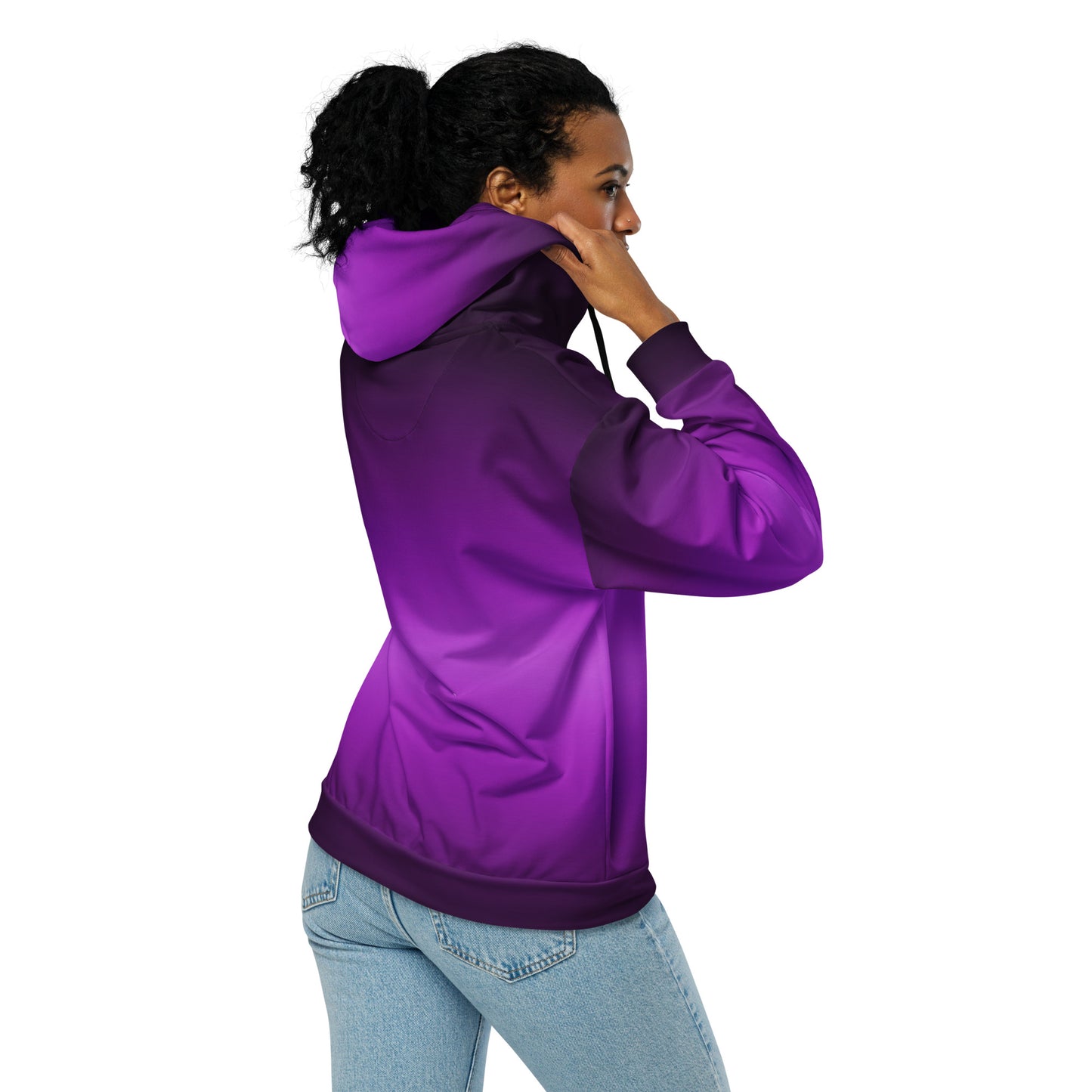 Black Purple Ombre - Premium Zip Hoodie