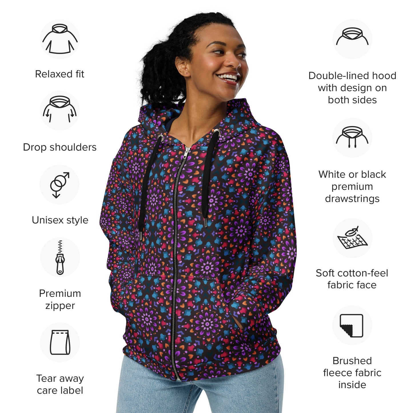 Mandela - Premium Zip Hoodie