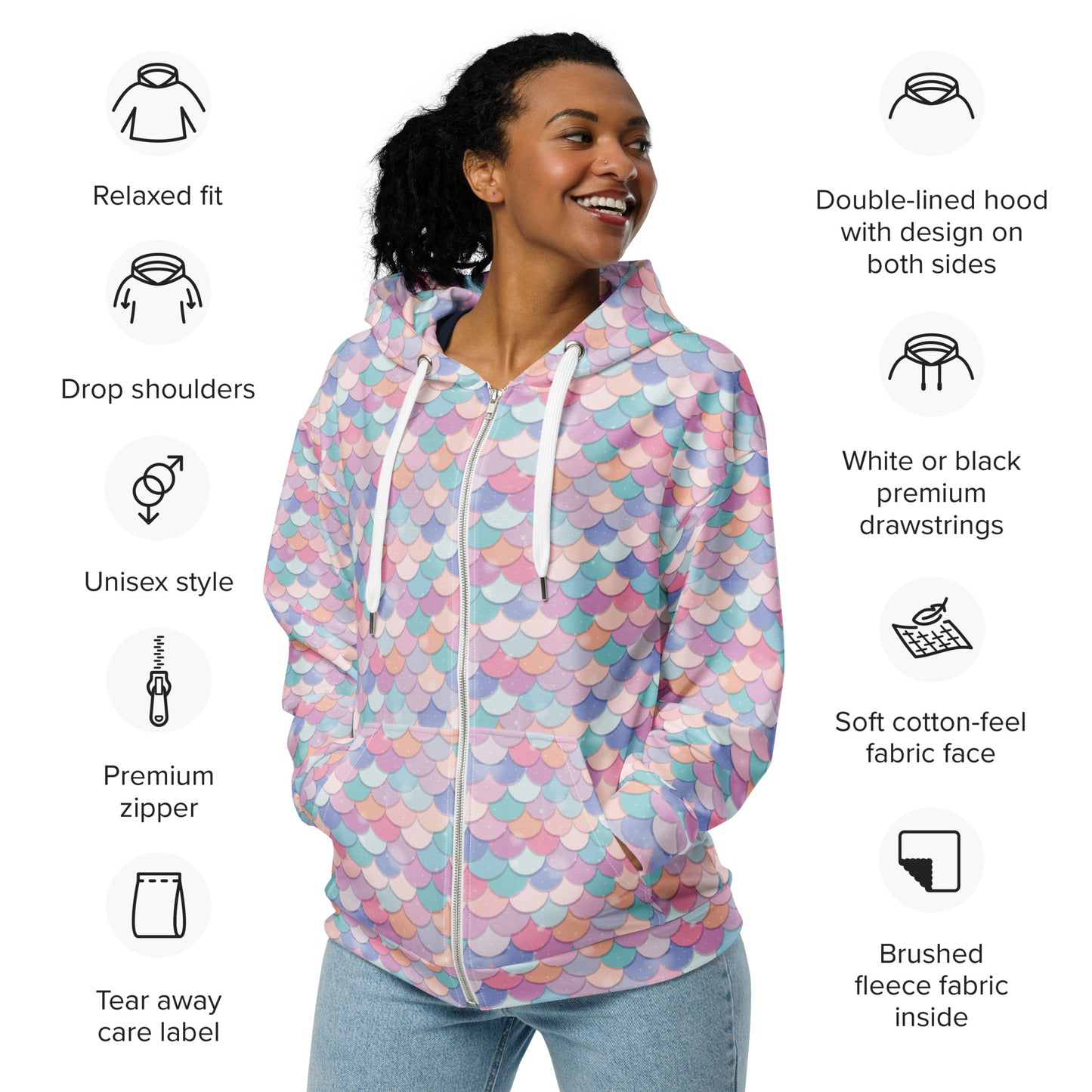 Mermaid - Premium Zip Hoodie