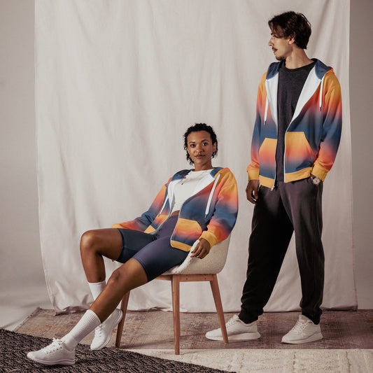 Sunset Ombre - Premium Zip Hoodie