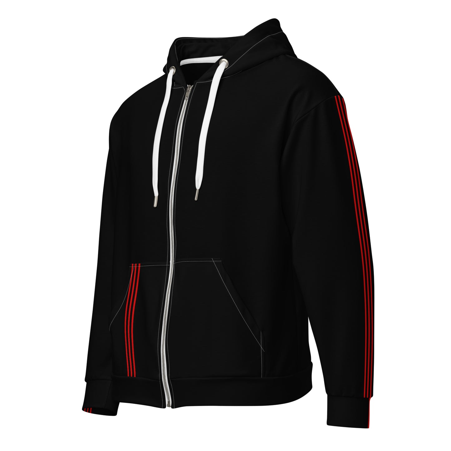 Red Stripe - Premium Zip Hoodie