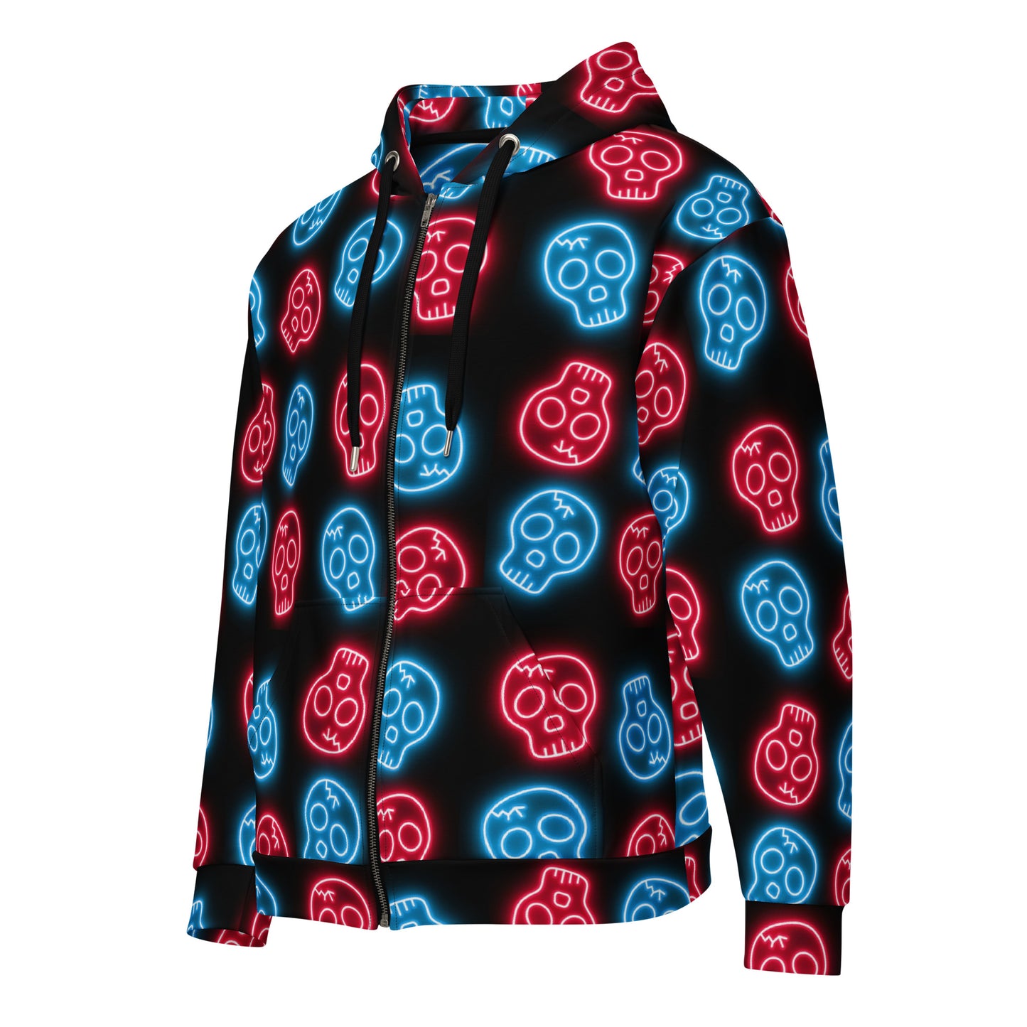 Neon Skull Premium Zip Hoodie