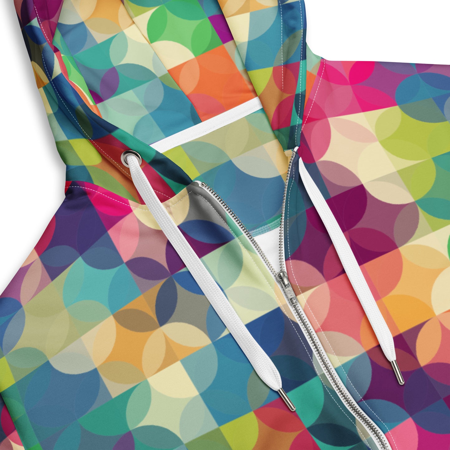 Colorful Geometric - Premium Zip Hoodie