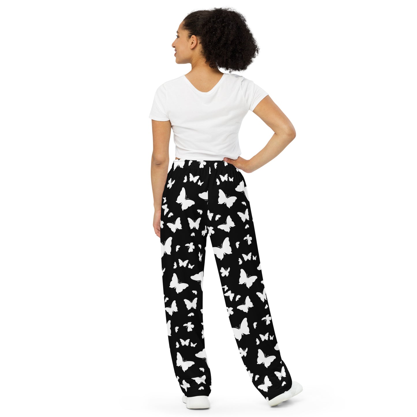Blk/Wht Butterfly - Premium Pants