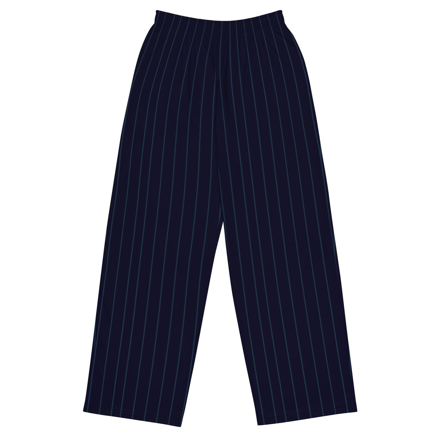 Pin Striped Navy - Premium Wide-leg Pants