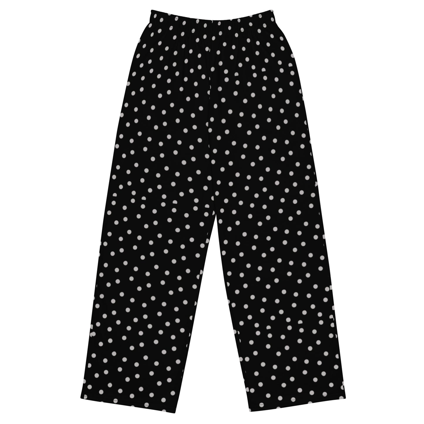 Polka Dot (Blk/Wht) - Premium Wide-leg Pants