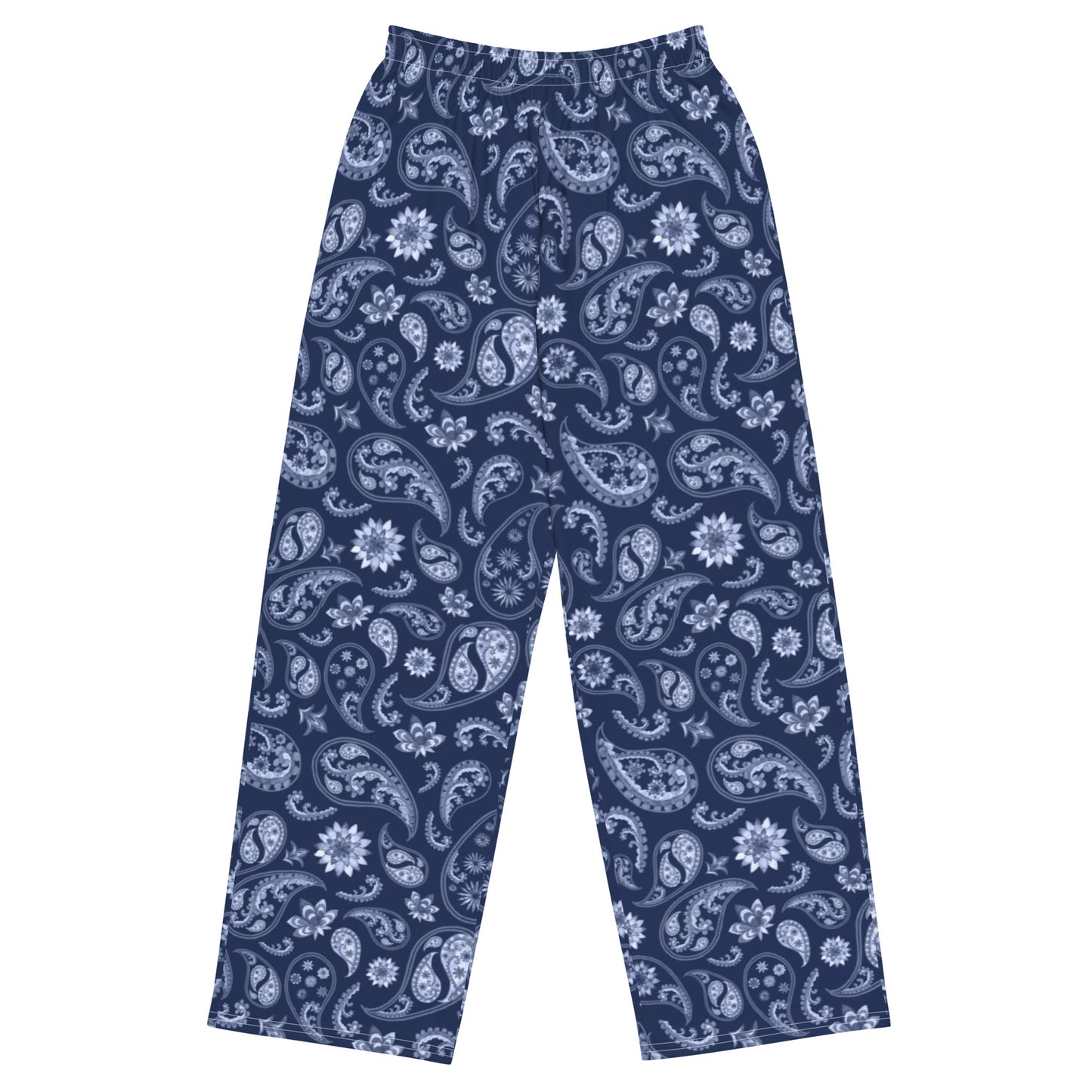 Paisley (Blu/Wht) - Premium Wide-leg Pants