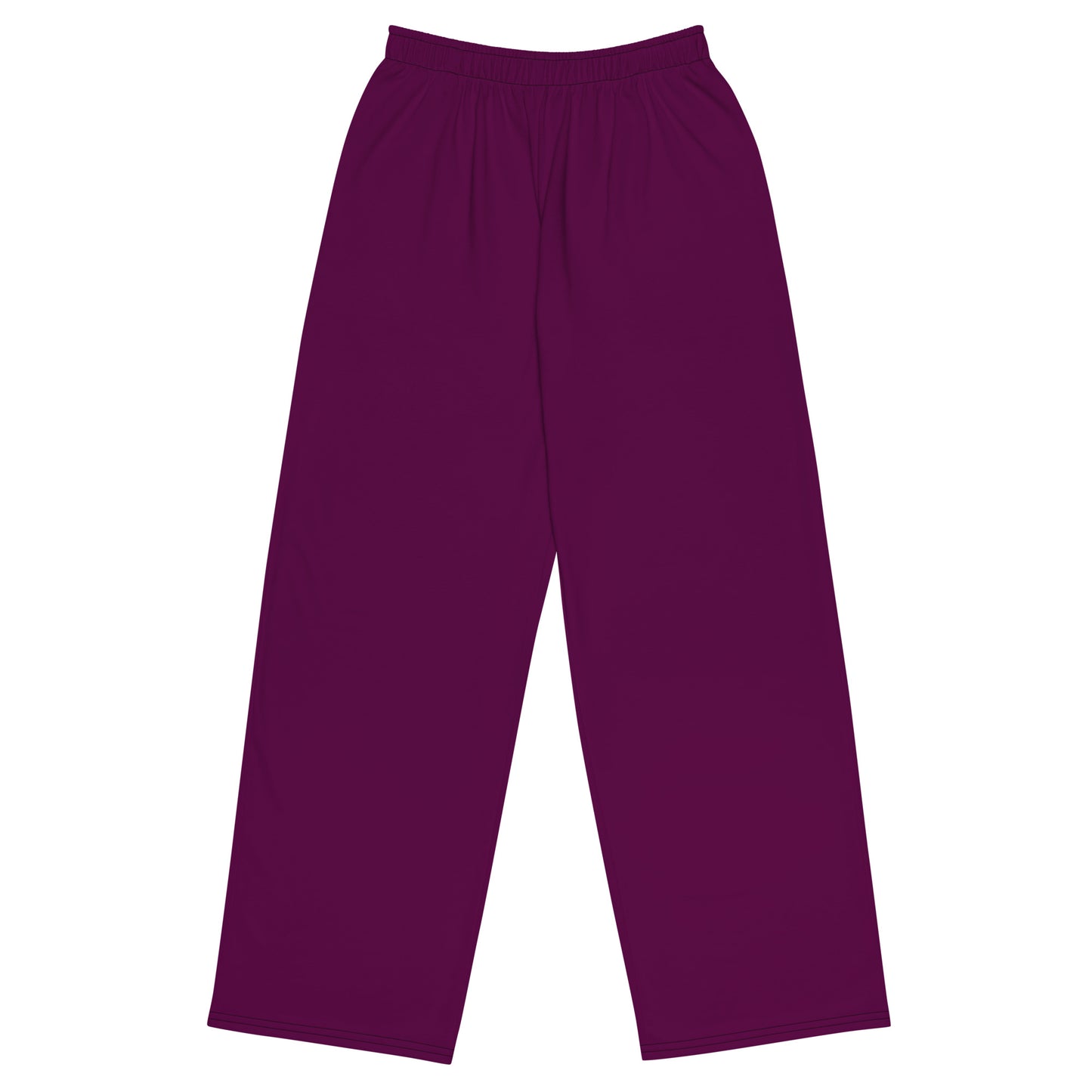 Solid Plum - Premium Wide-leg Pants