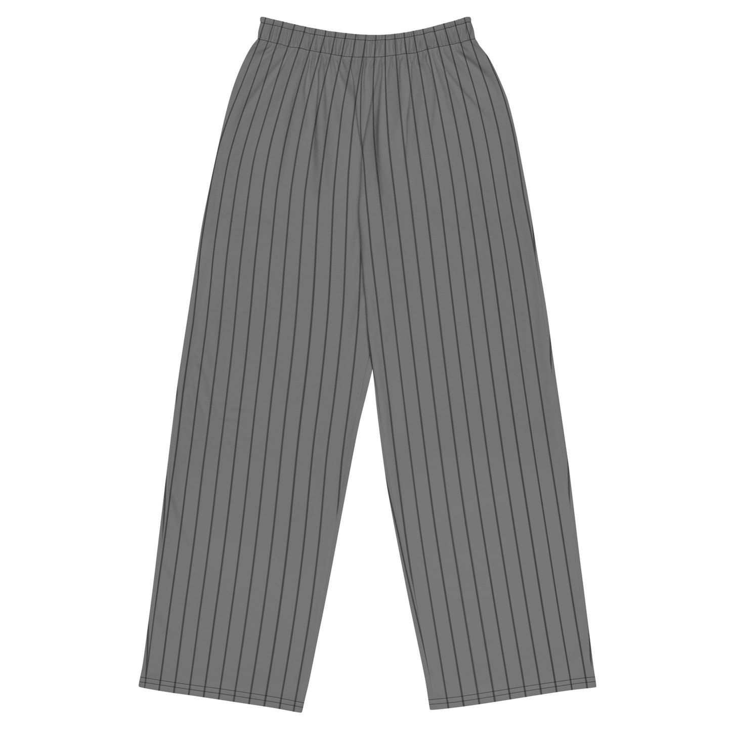 Pin Stripe Silver - Premium Wide-leg Pants