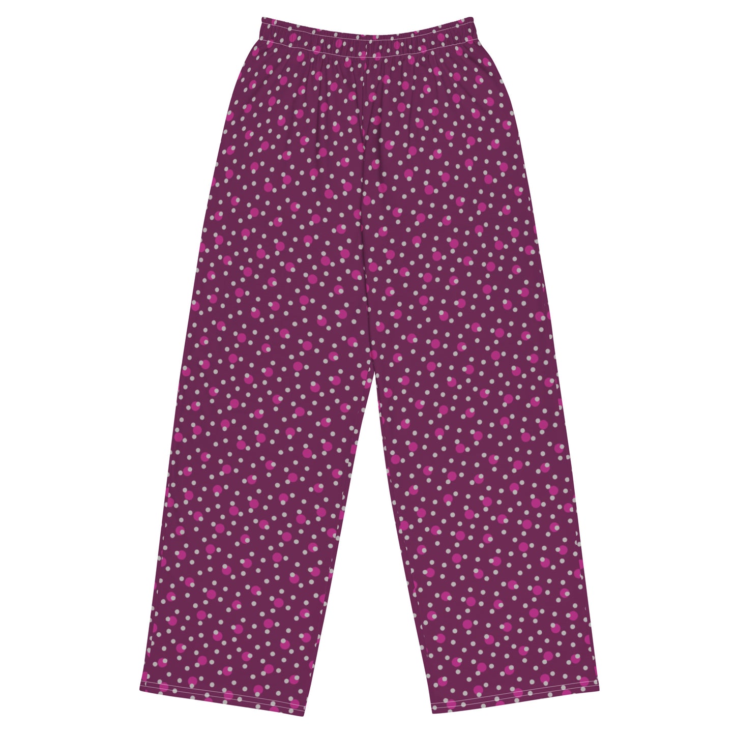Polka Dot (Plum / Pink / White) - Premium Wide-leg Pants