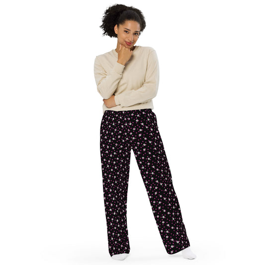 Polka Dot (Black / Pink / White) - Premium Wide-leg Pants