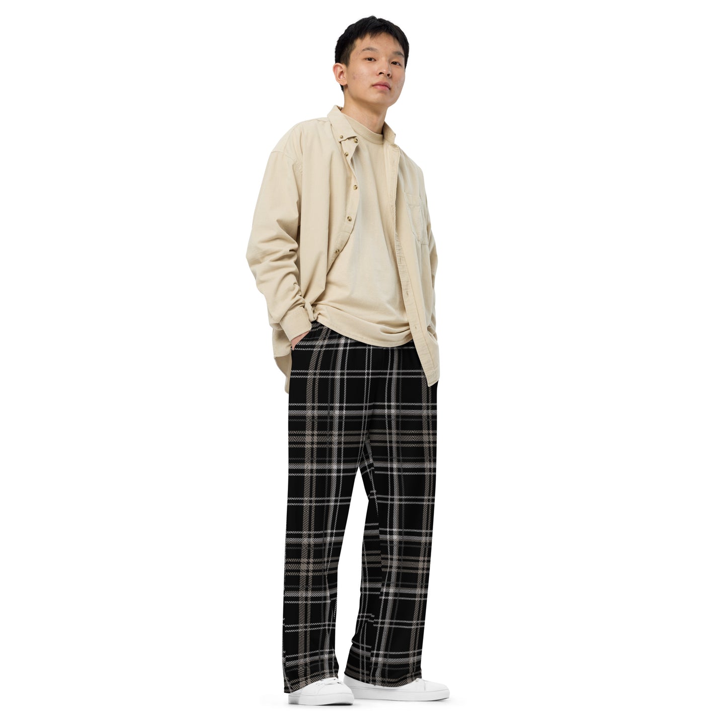 Plaid - Premium Wide-leg Pants