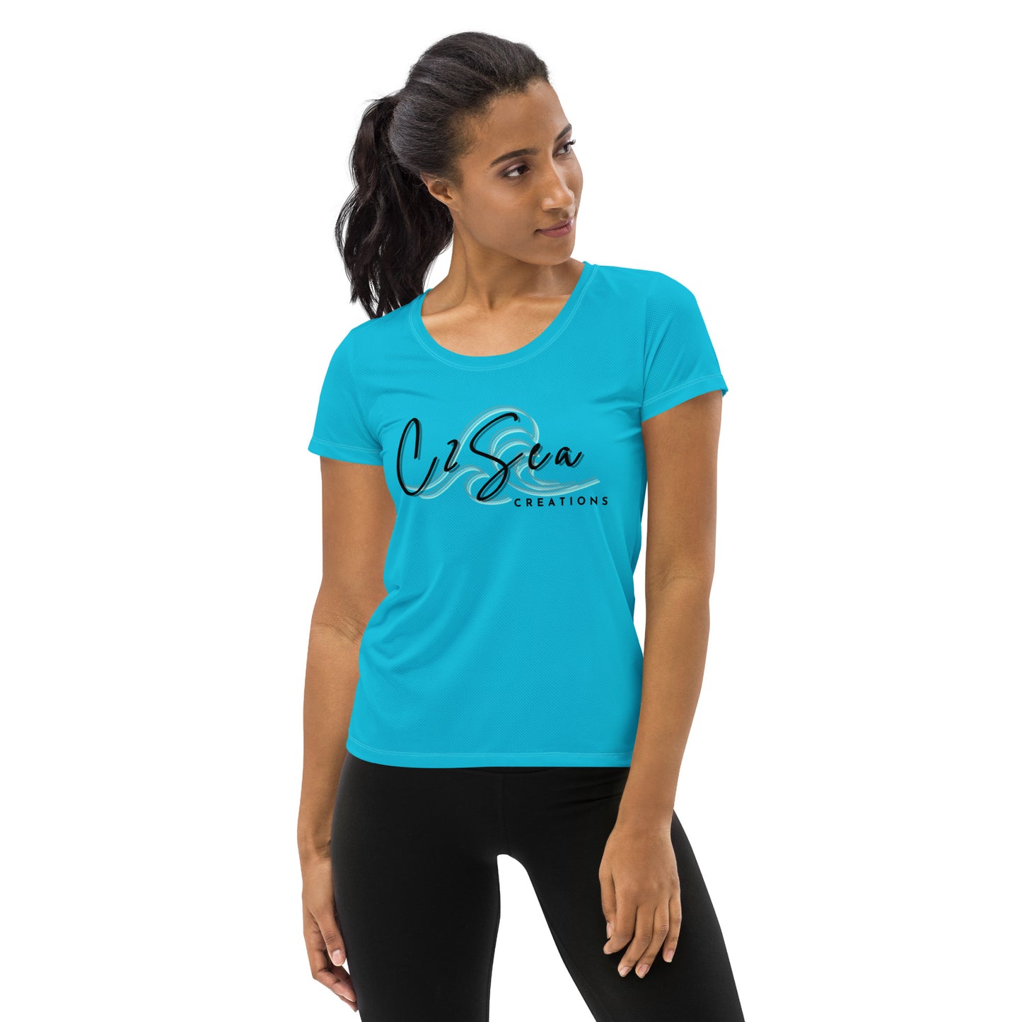 CUSTOM - C2Sea Athletic T-shirt (Teal - Dark Lettering)