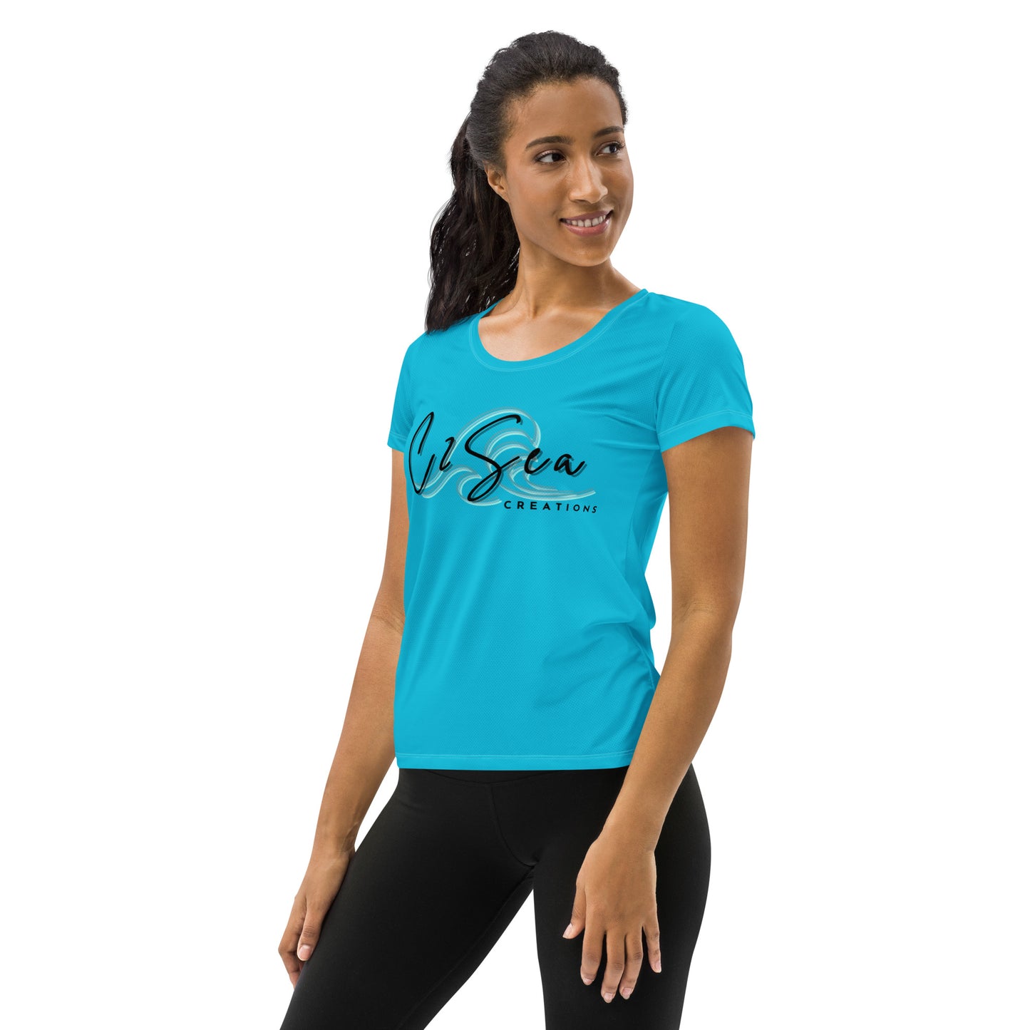 CUSTOM - C2Sea Athletic T-shirt (Teal - Dark Lettering)