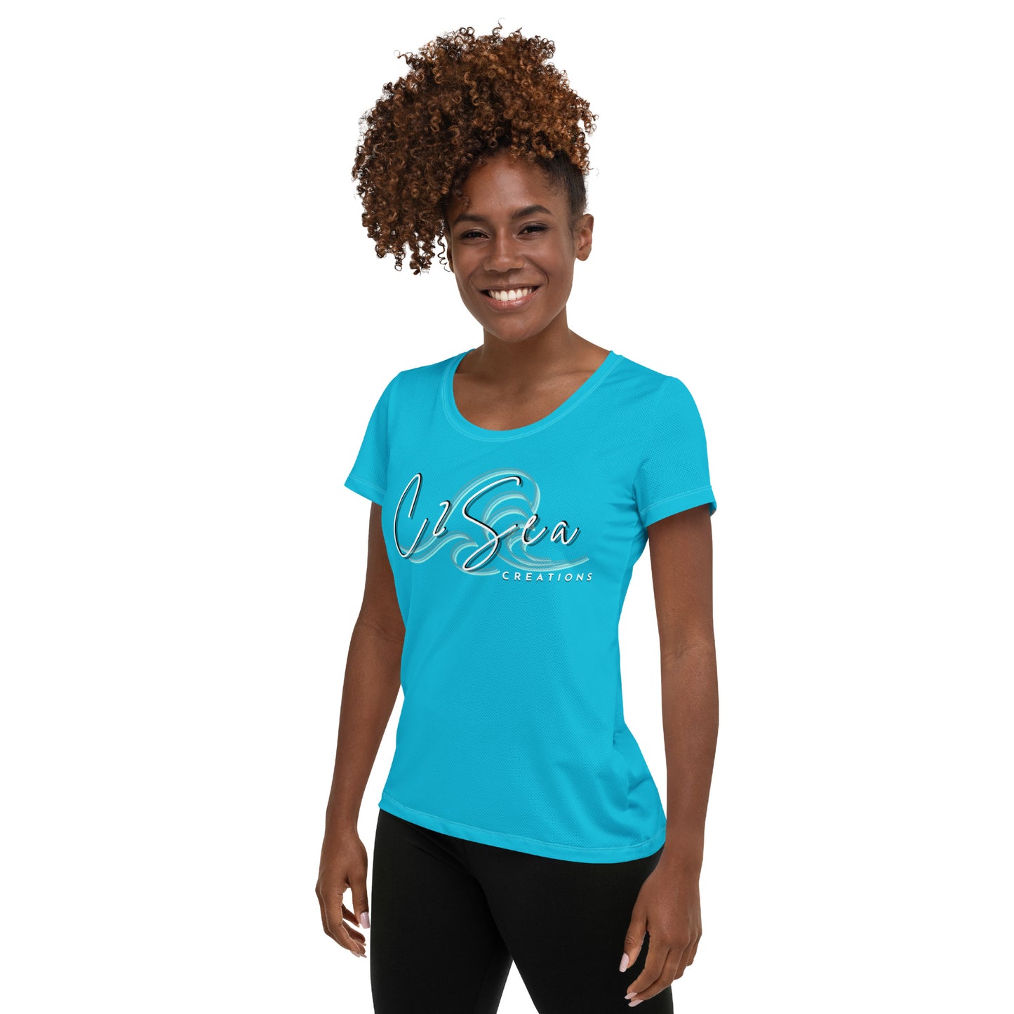 CUSTOM - C2Sea Athletic T-shirt (Teal - Light Lettering)