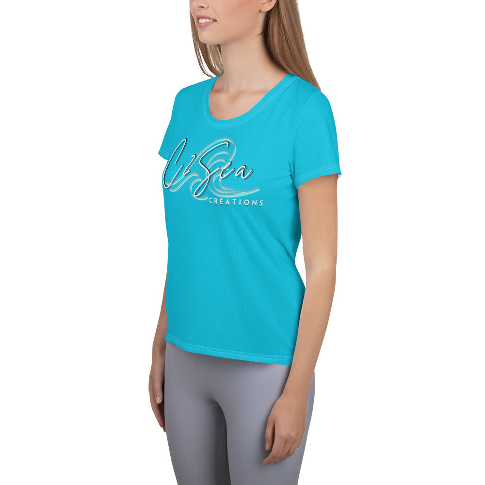 CUSTOM - C2Sea Athletic T-shirt (Teal - Light Lettering)