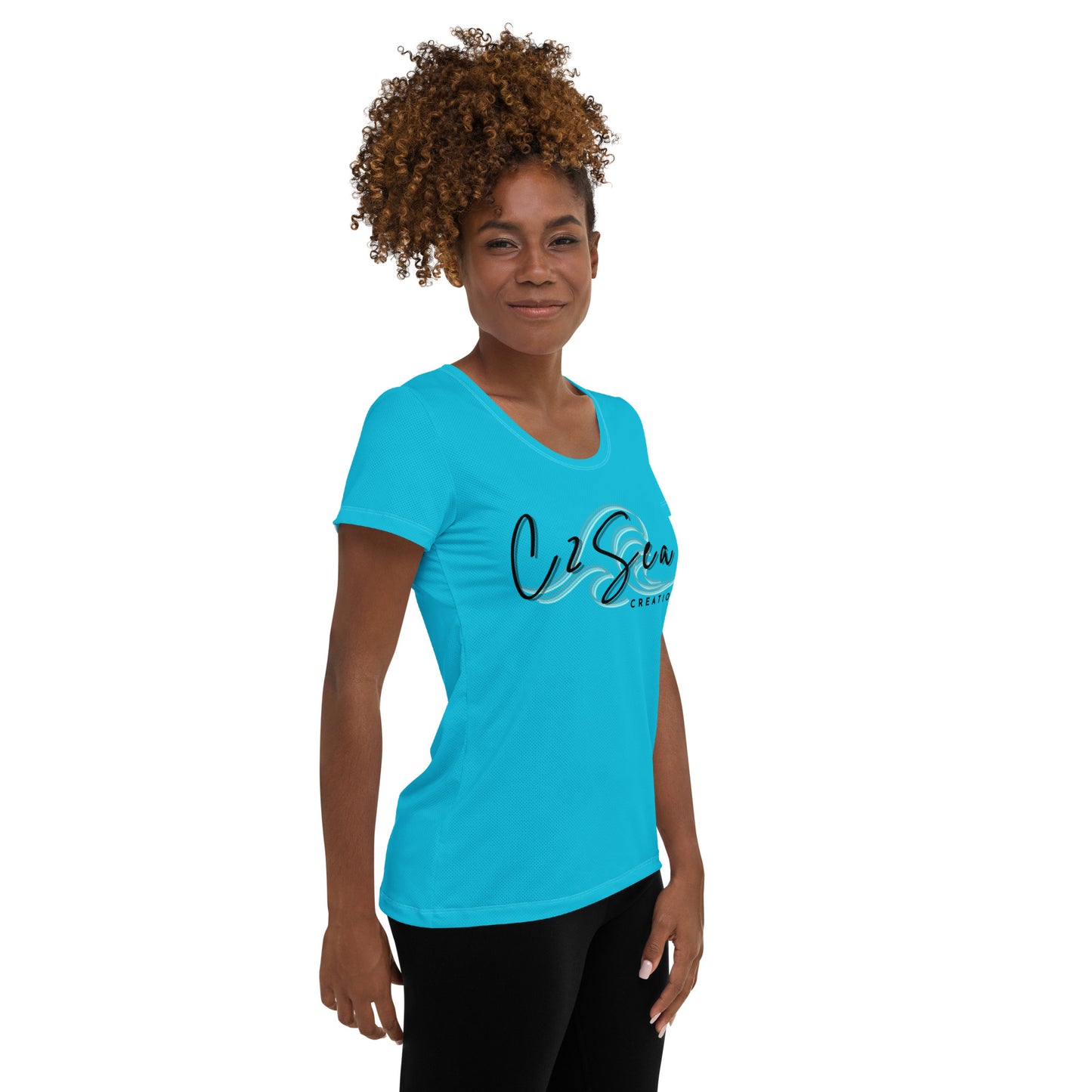 CUSTOM - C2Sea Athletic T-shirt (Teal - Dark Lettering)
