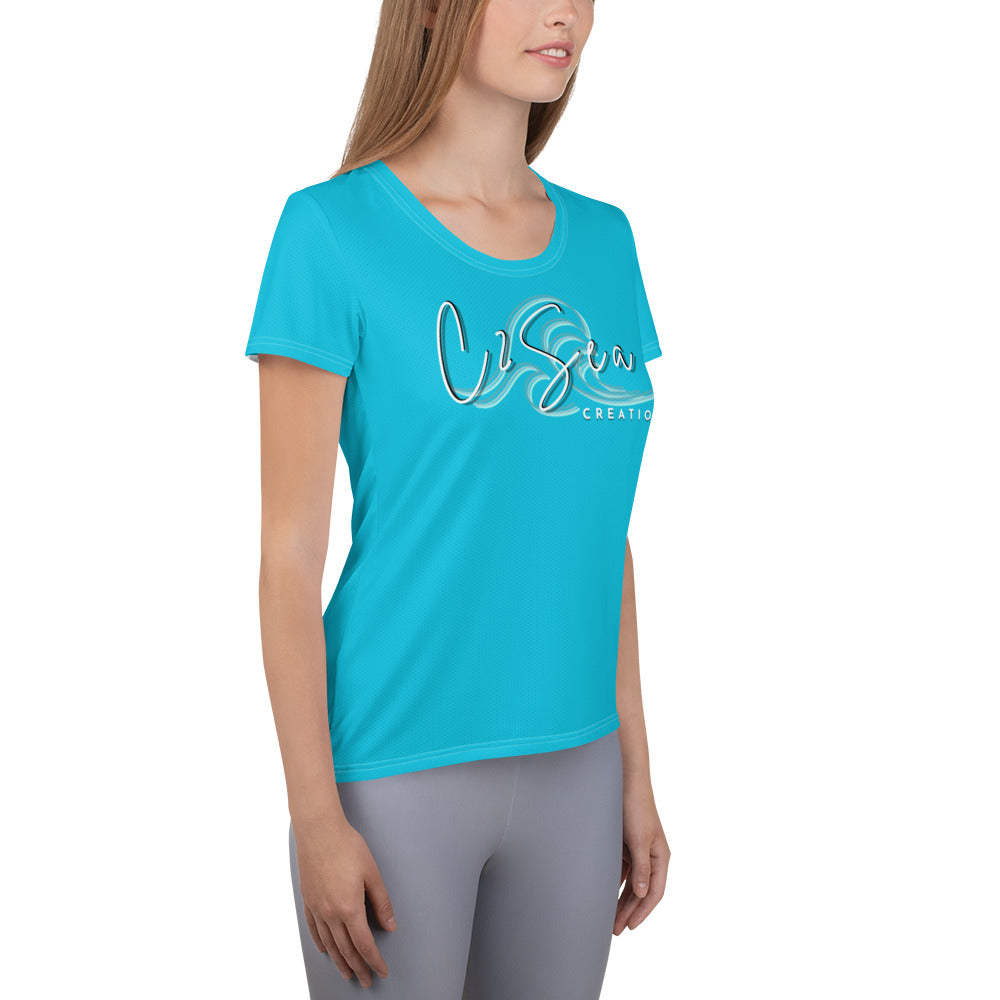 CUSTOM - C2Sea Athletic T-shirt (Teal - Light Lettering)