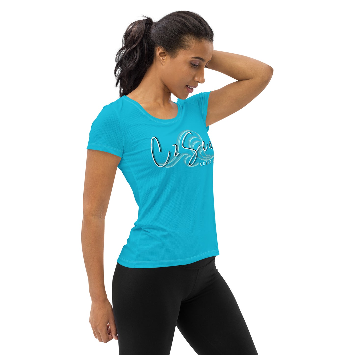 CUSTOM - C2Sea Athletic T-shirt (Teal - Light Lettering)