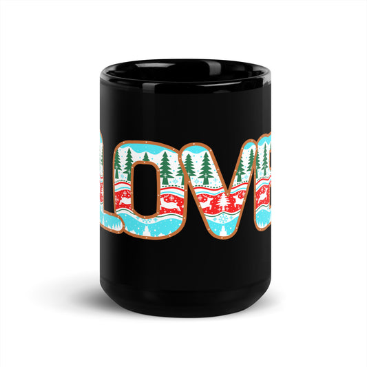 Love - Black Glossy Mug