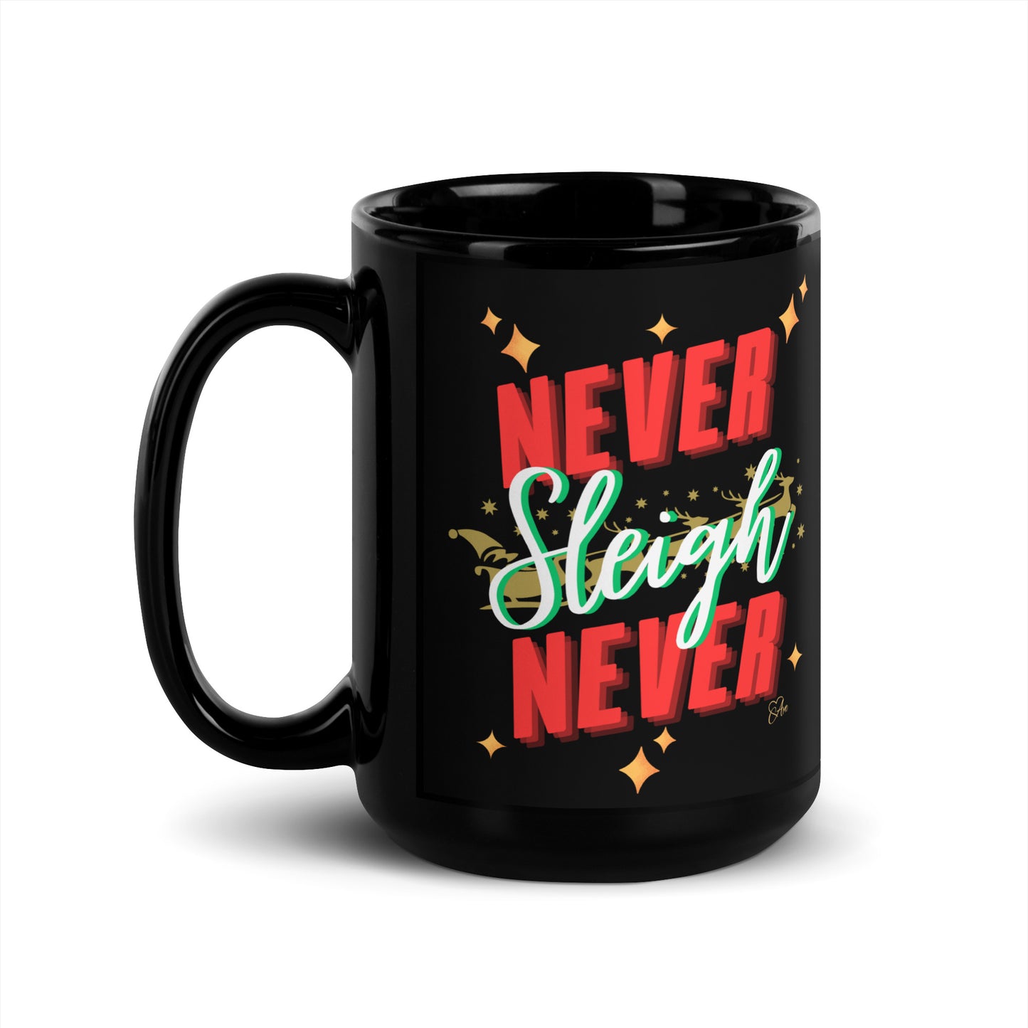 NSN - Black Glossy Mug