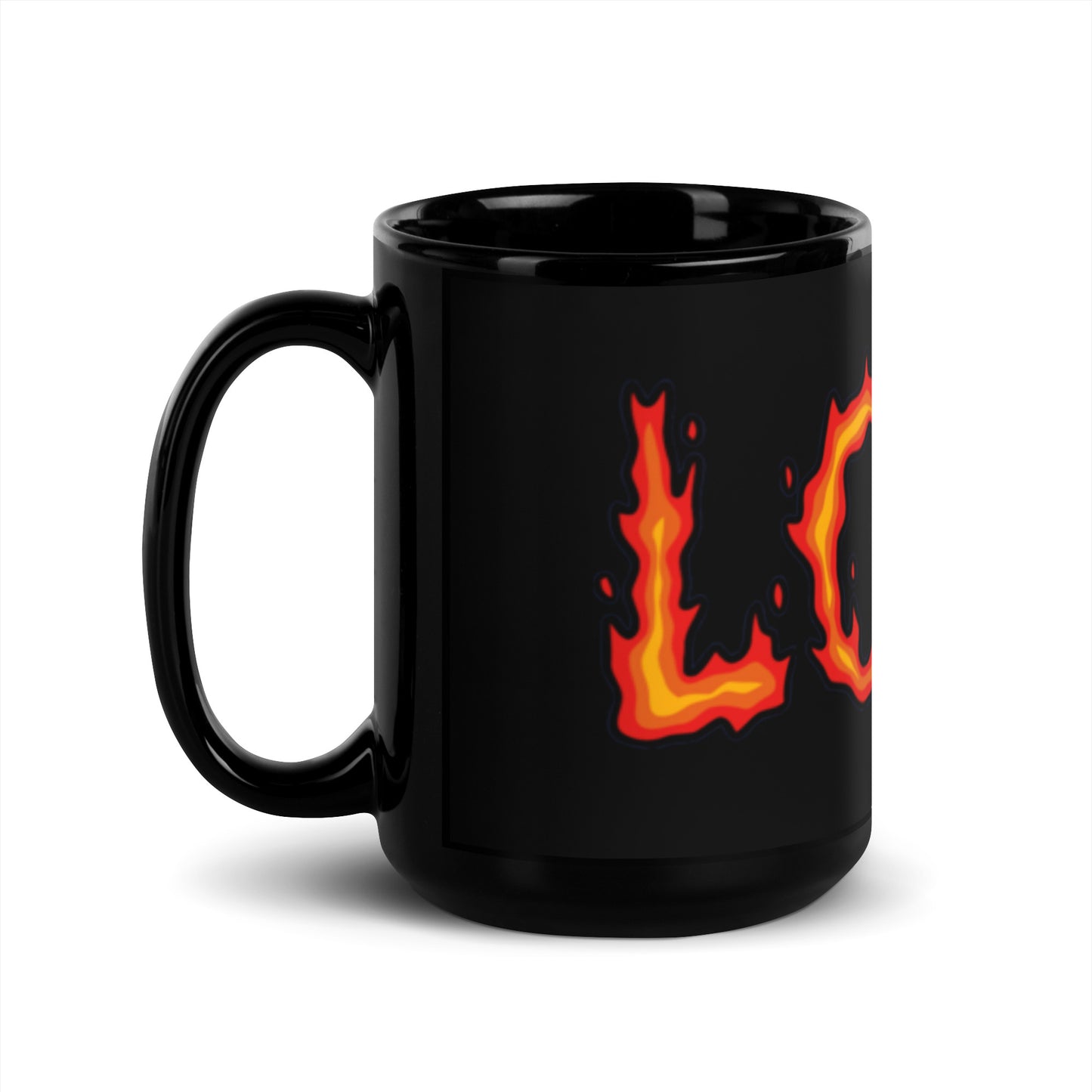 Burning Love - Black Glossy Mug