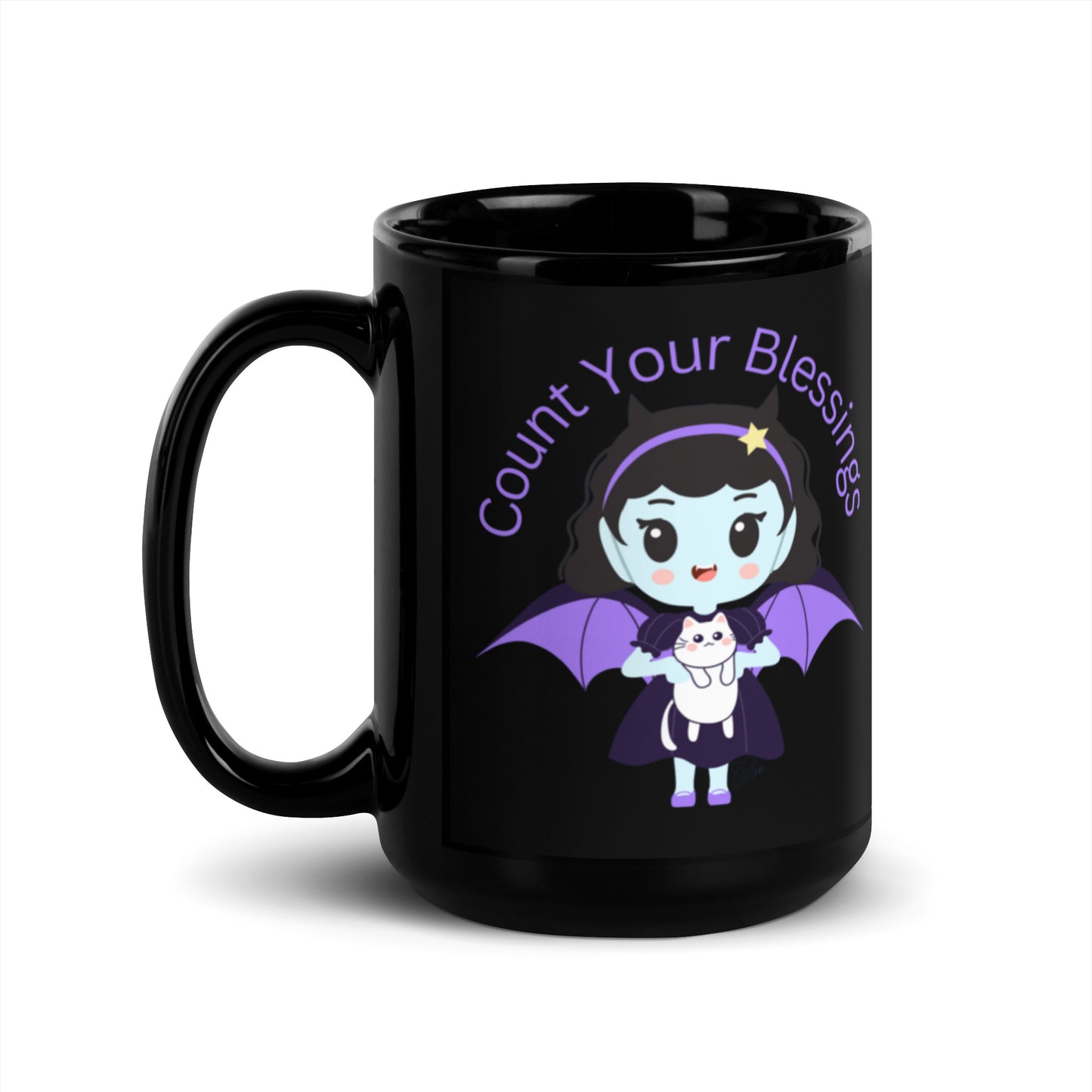 Count - Black Glossy Mug