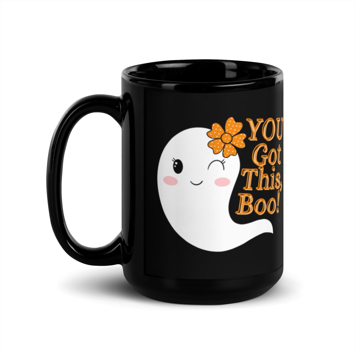 Boo - Black Glossy Mug