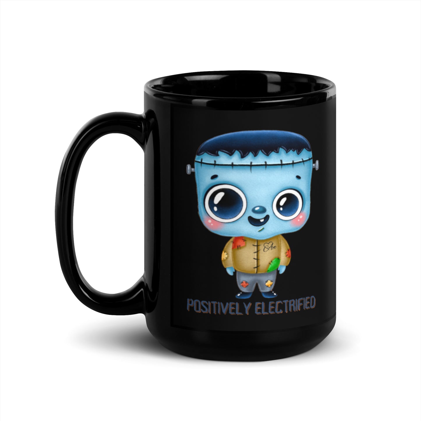 Frankie - Black Glossy Mug