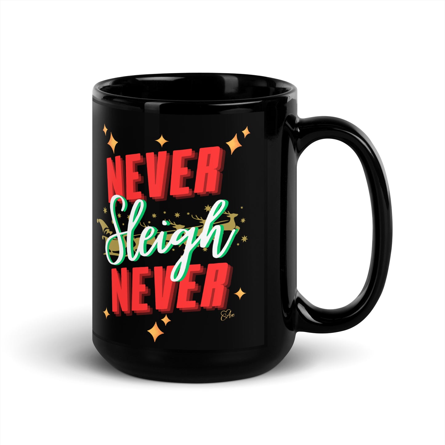NSN - Black Glossy Mug