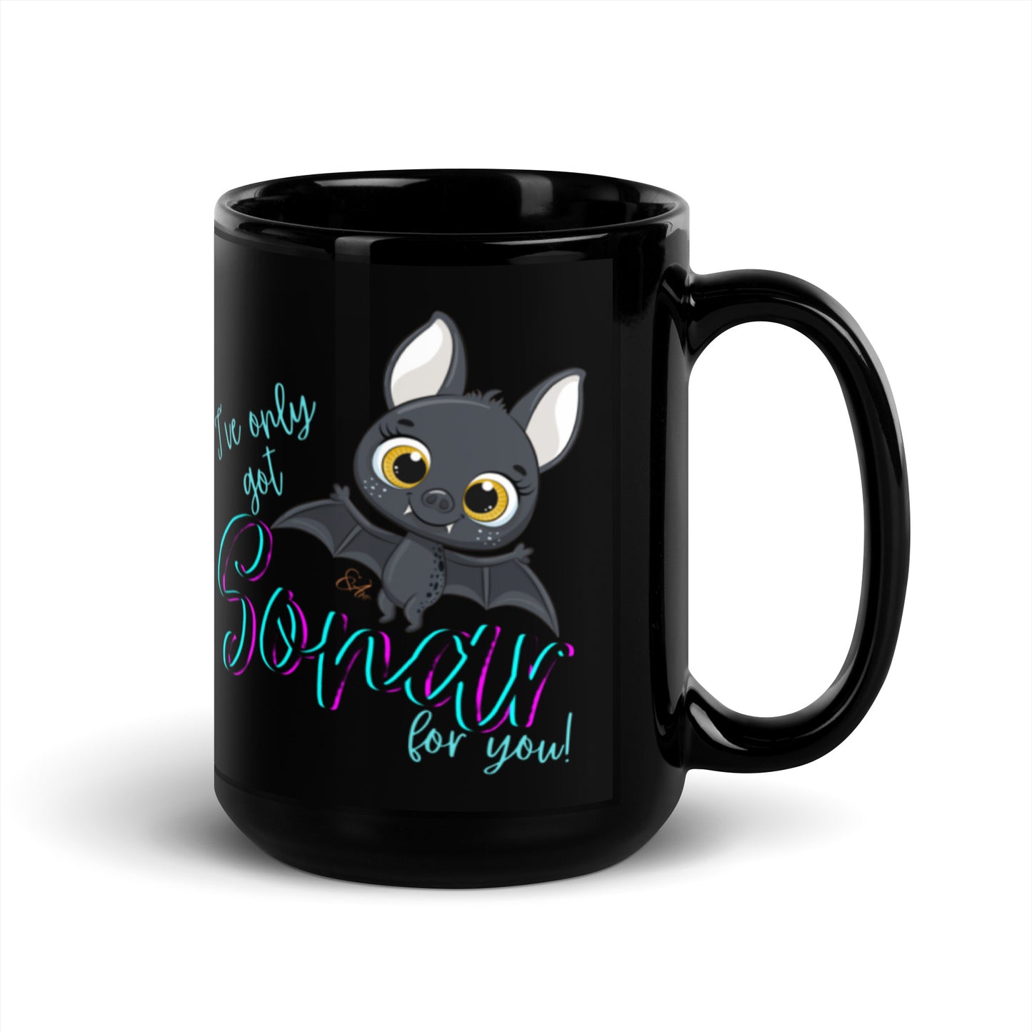 Bat Sonar - Black Glossy Mug