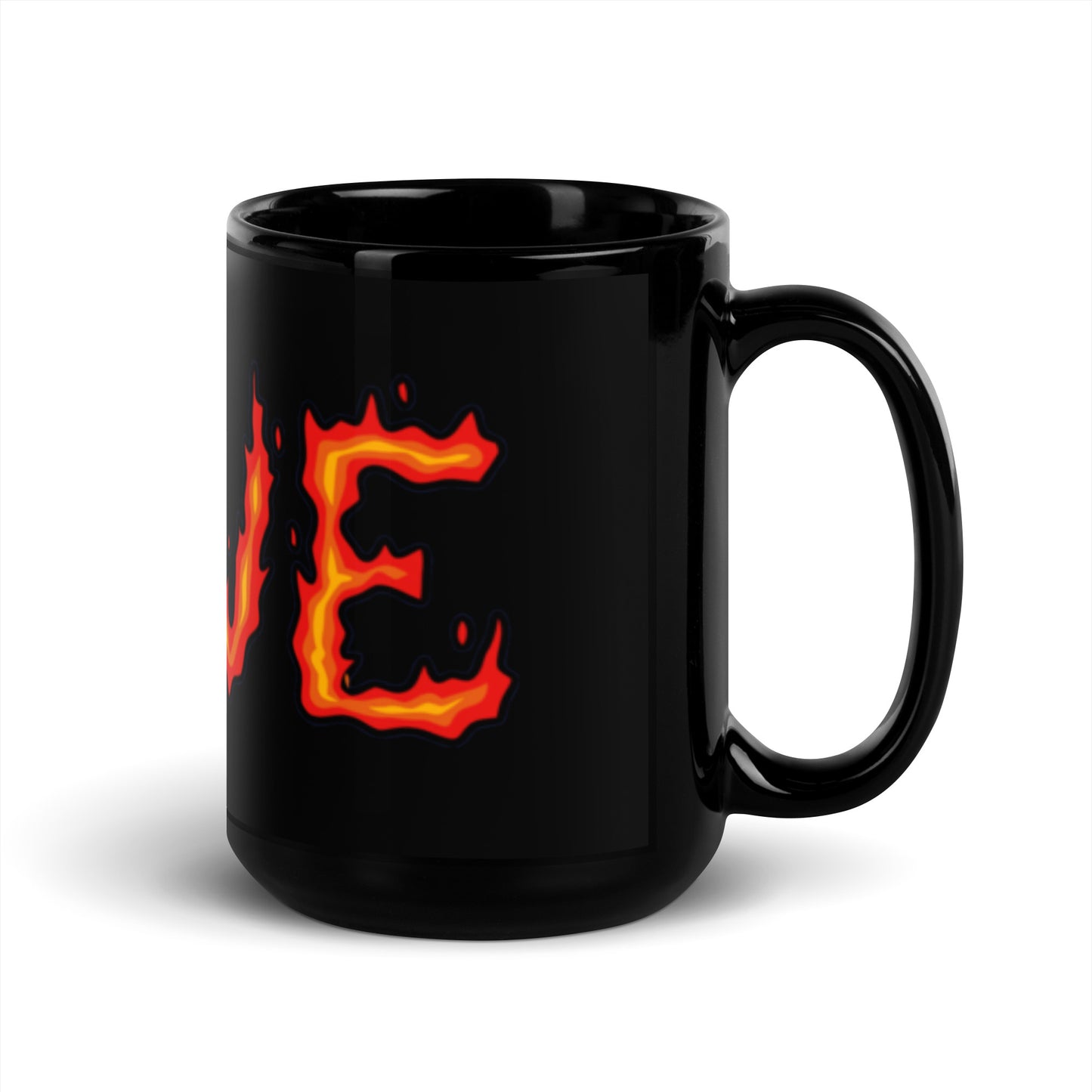 Burning Love - Black Glossy Mug