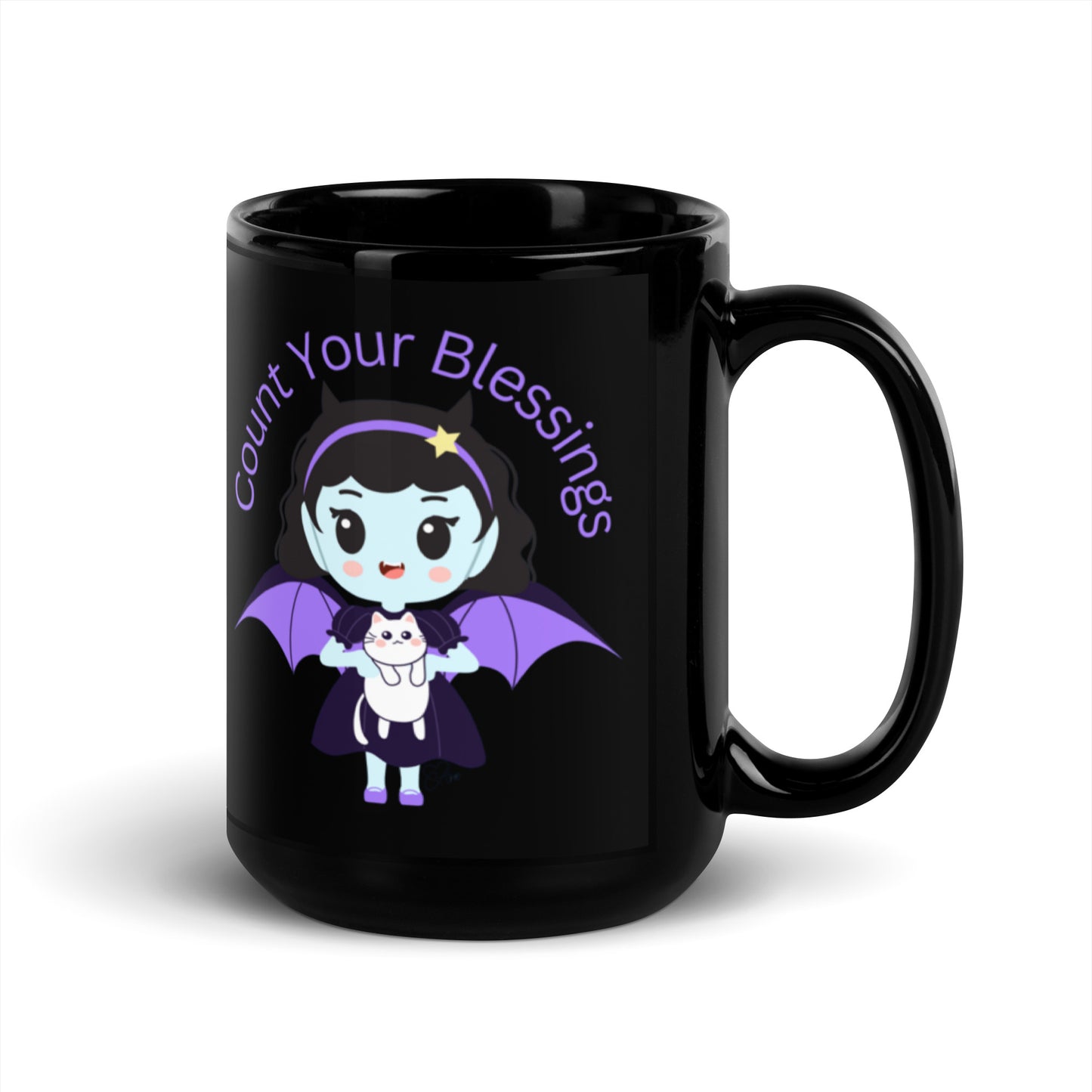 Count - Black Glossy Mug