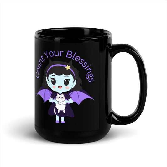 Count - Black Glossy Mug