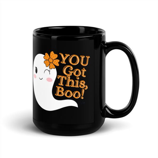 Boo - Black Glossy Mug