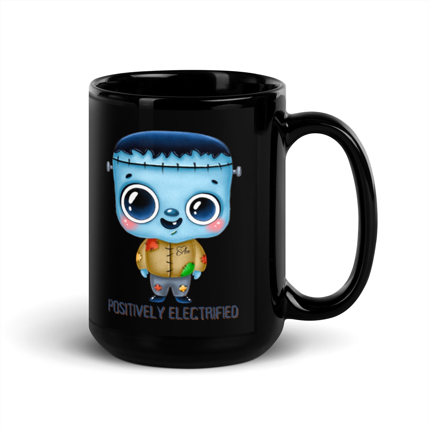 Frankie - Black Glossy Mug