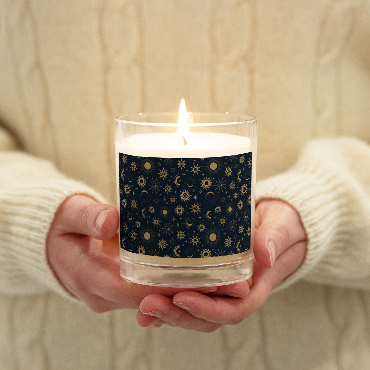 Cosmic (Dark Blue) - Glass Jar Soy Candle (unscented)