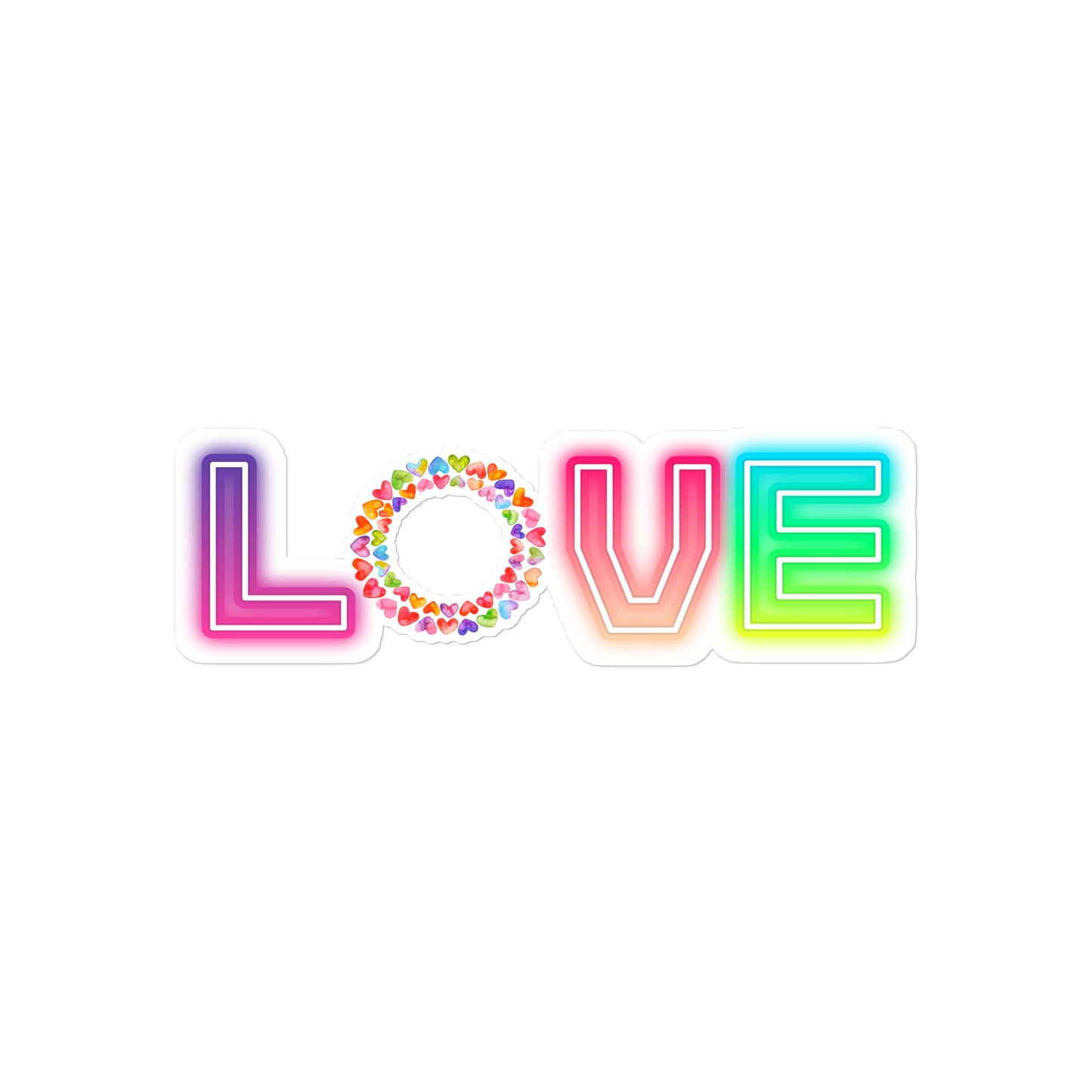 Rainbow Love - Kiss-cut Stickers