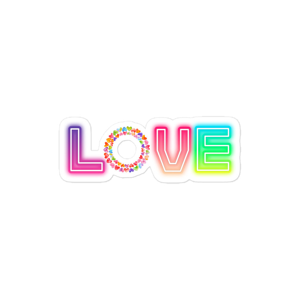 Rainbow Love - Kiss-cut Stickers