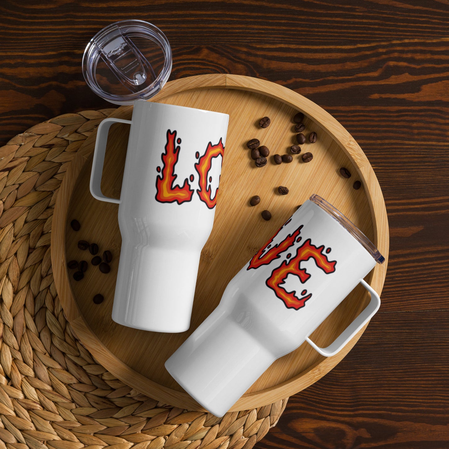 Burning Love - Travel Mug w/ Handle