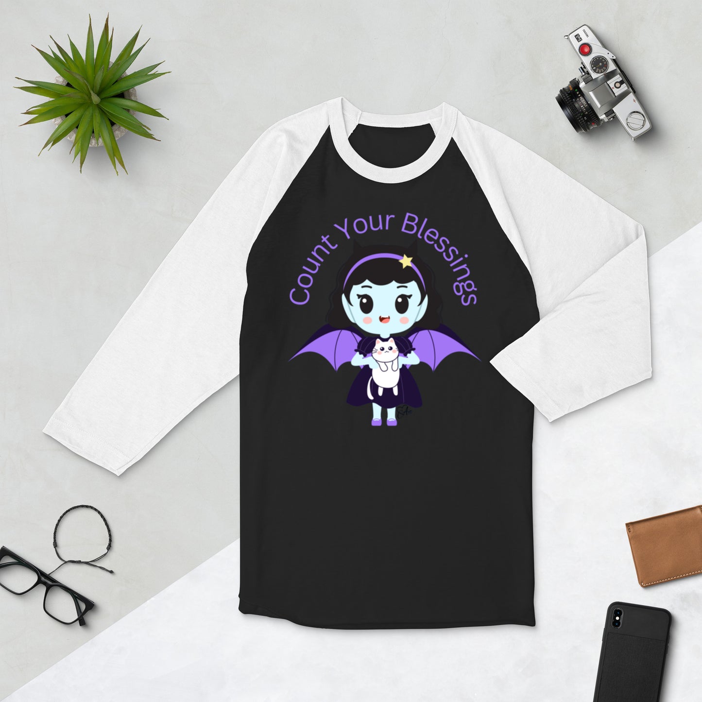 Count - 3/4 Sleeve Raglan Shirt