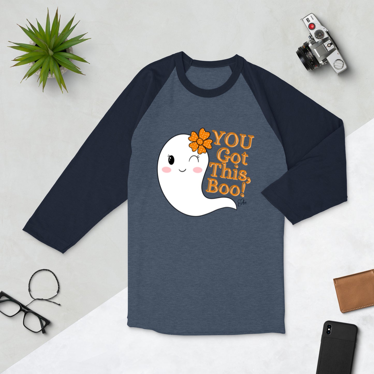 Boo - 3/4 Sleeve Raglan Shirt