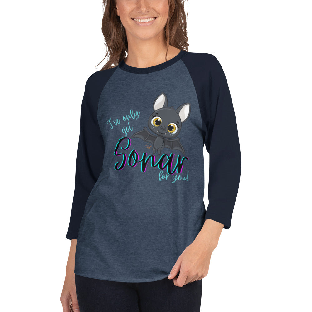Bat Sonar - 3/4 Sleeve Raglan Shirt