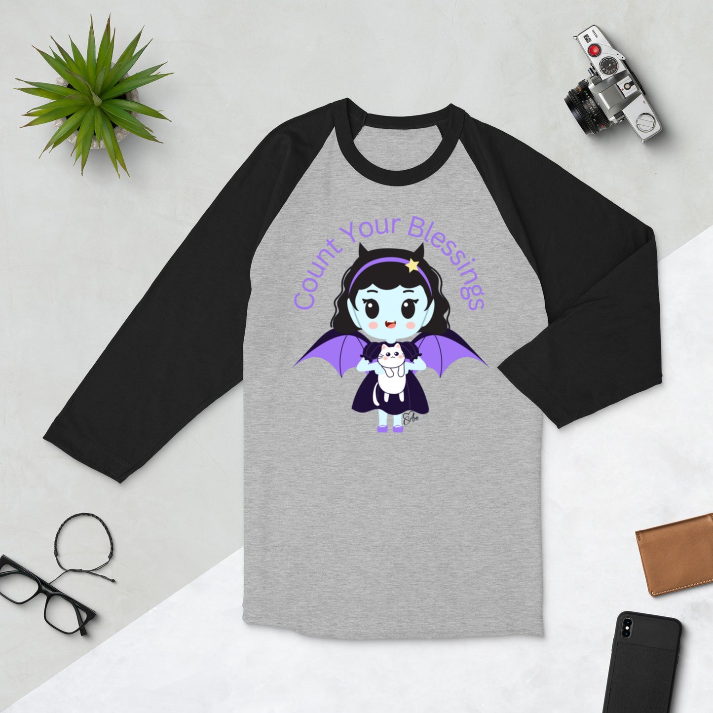 Count - 3/4 Sleeve Raglan Shirt