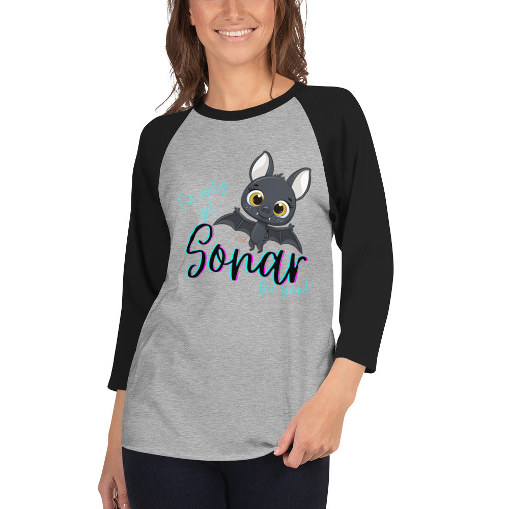 Bat Sonar - 3/4 Sleeve Raglan Shirt