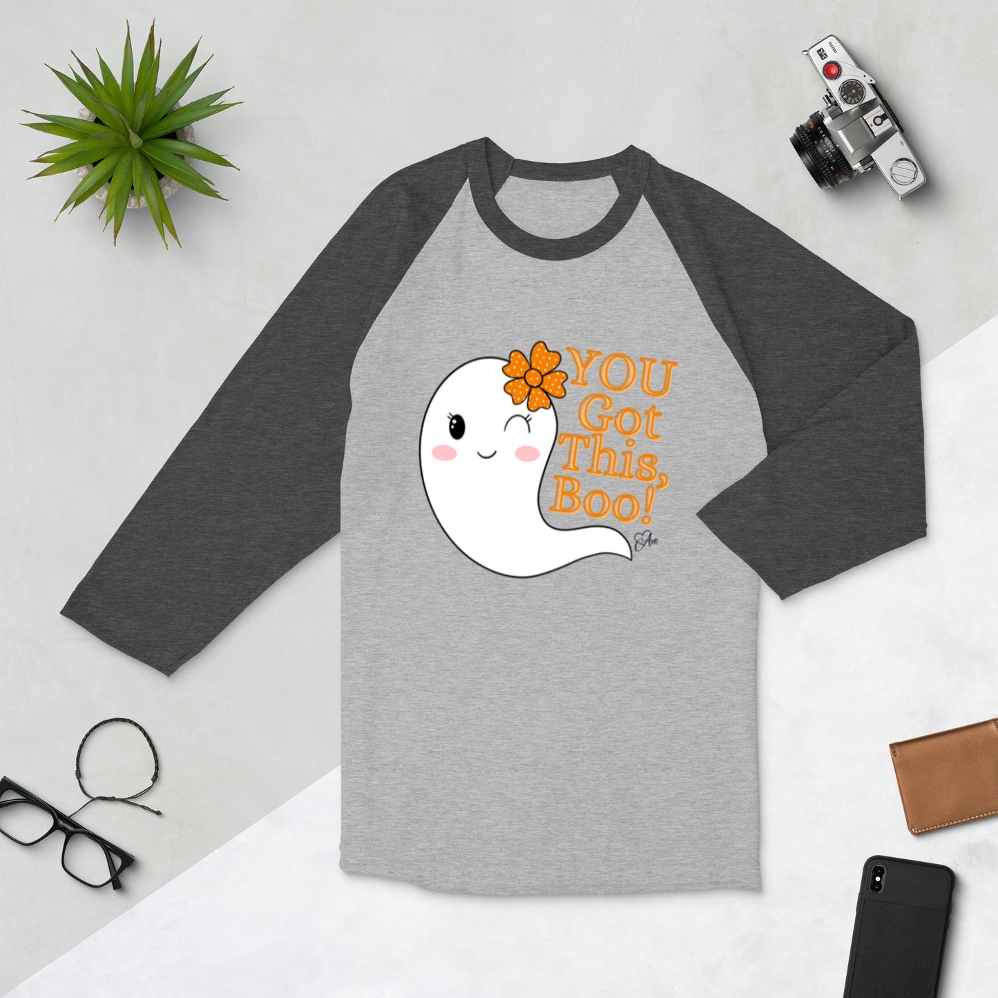 Boo - 3/4 Sleeve Raglan Shirt